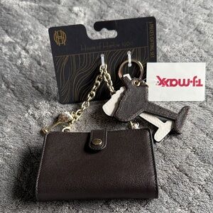 House of Harlow 1960 Dark Brown Key & Card Holder 3 pc Set